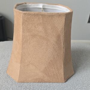 Tan Suede Lamp Shade